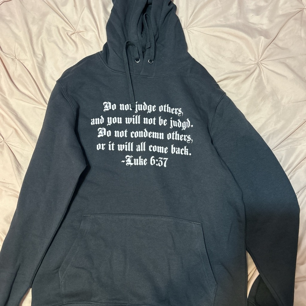 Black Hoodie with Inspirational Quote